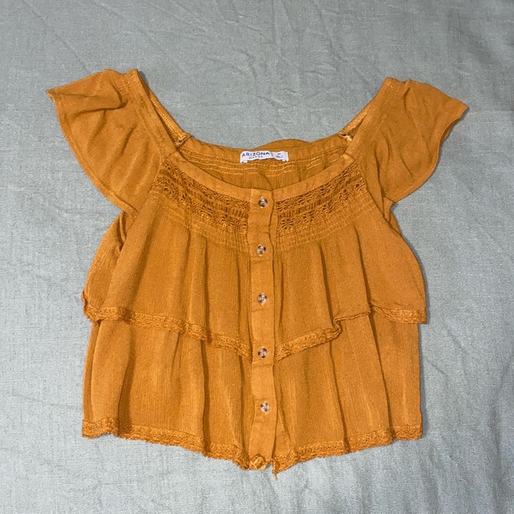 Mustard Crop Top